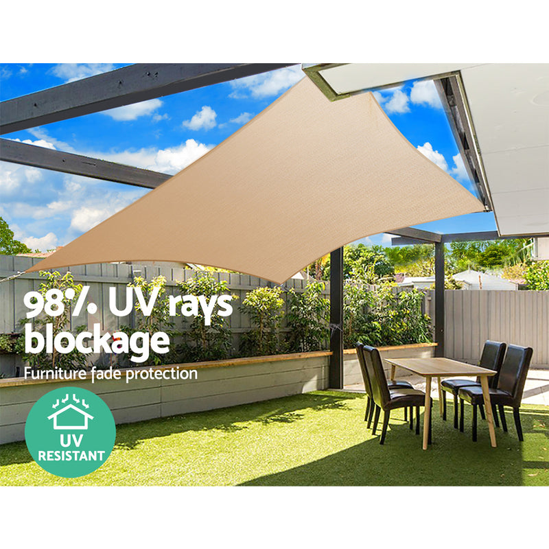 280gsm 5x7m Sun Shade Sail Canopy Rectangle