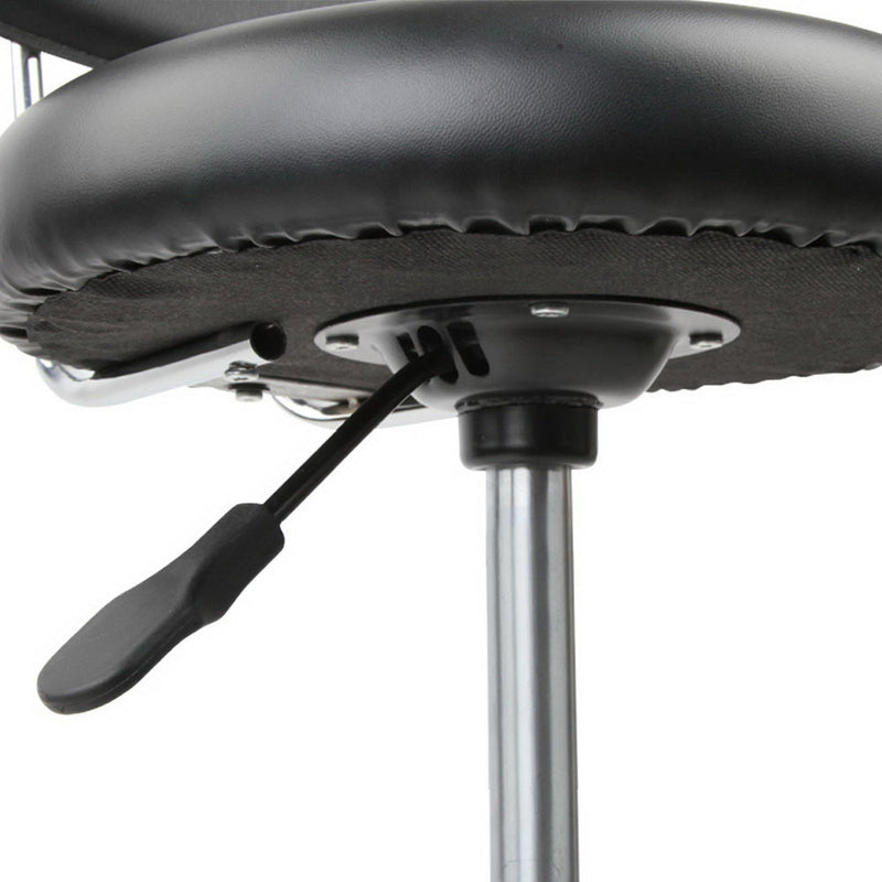 set of 2 Salon Stool Swivel Chair Backrest Barber Hairdressing Hydraulic Height