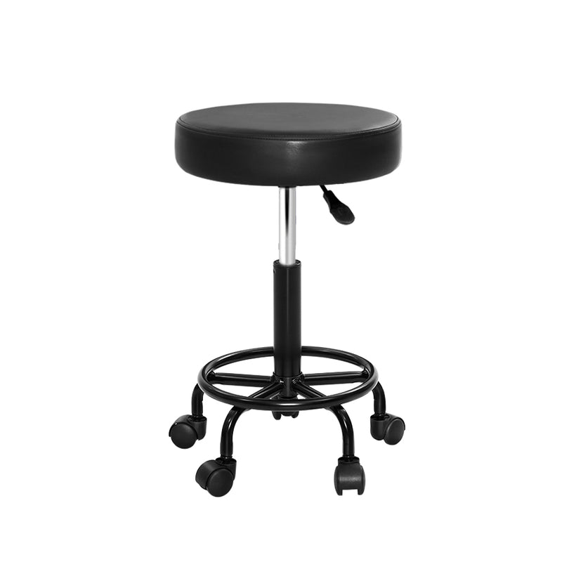 Round Salon Stool Stools Black Swivel Barber Hair Hydraulic Chairs Lift