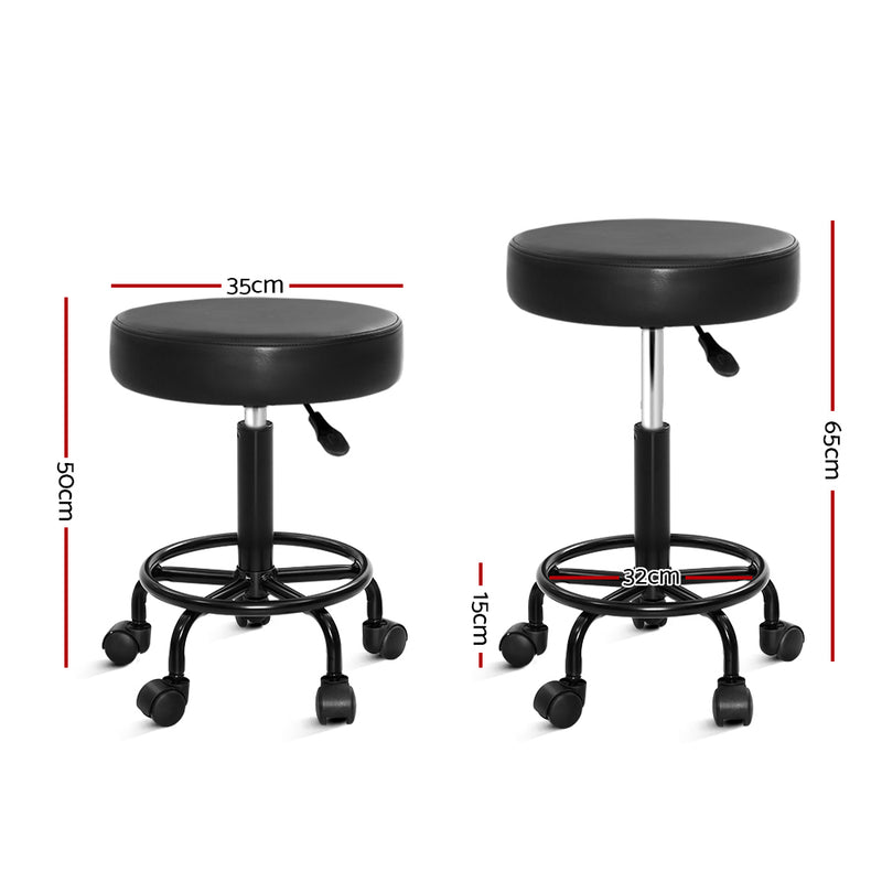 Round Salon Stool Stools Black Swivel Barber Hair Hydraulic Chairs Lift