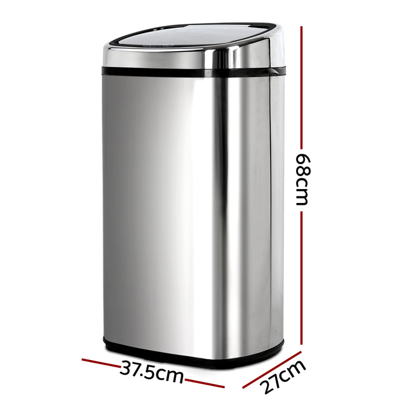 58L Stainless Steel Motion Sensor Rubbish Bin