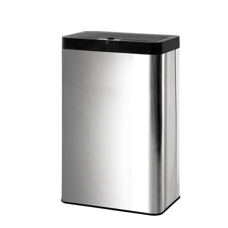 Stainless Steel Sensor Bin Rubbish Trash Bins Motion Automatic Touch Free 60L