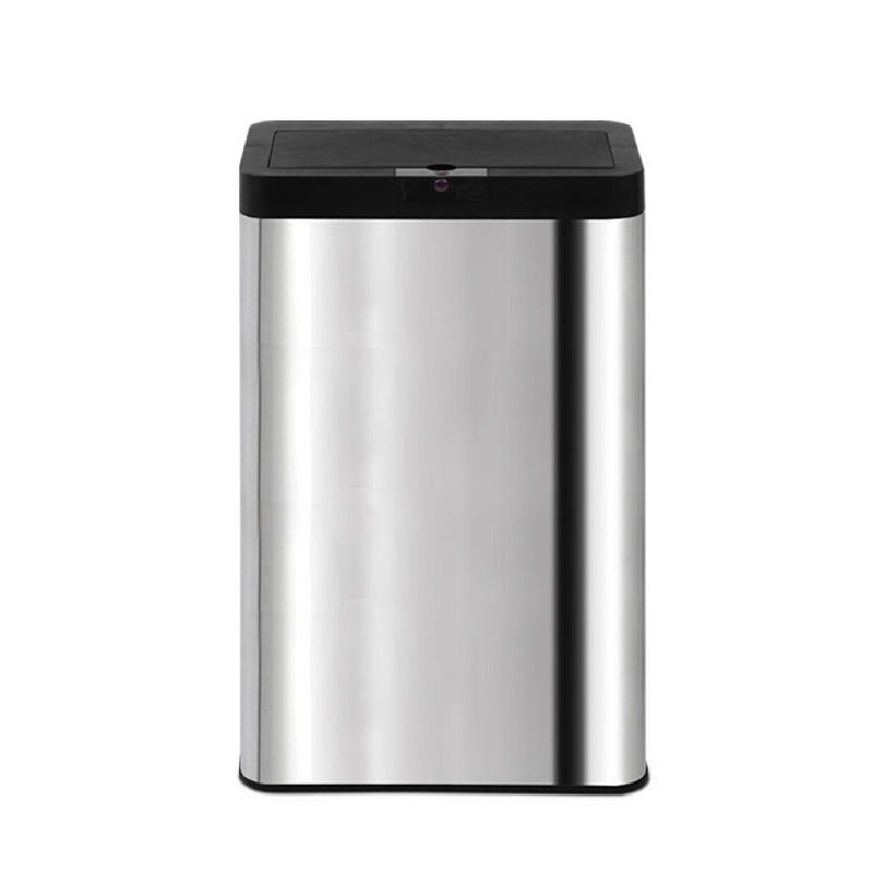 Stainless Steel Sensor Bin Rubbish Trash Bins Motion Automatic Touch Free 60L