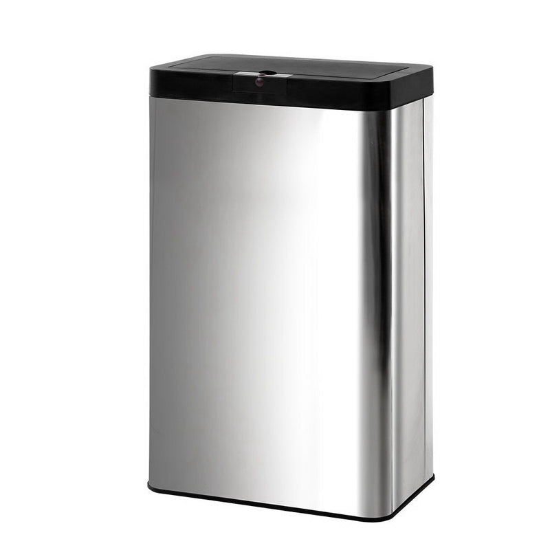 Stainless Steel Sensor Bin Rubbish Trash Bins Motion Automatic Touch Free 70L