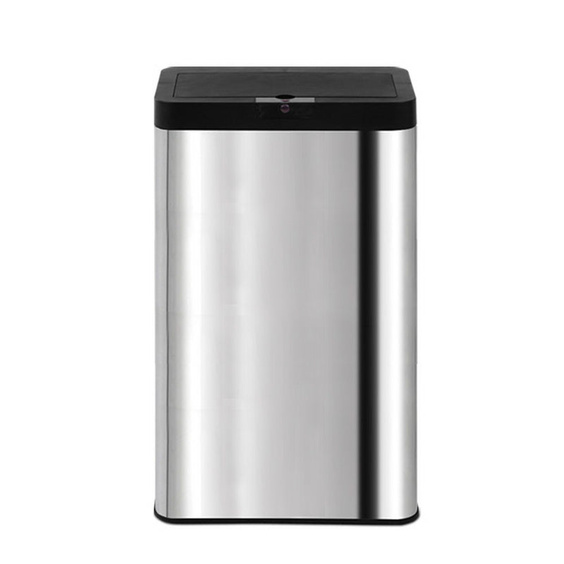 70L Stainless Steel Sensor Bin Rubbish Trash Bins Motion Automatic AC Adaptor