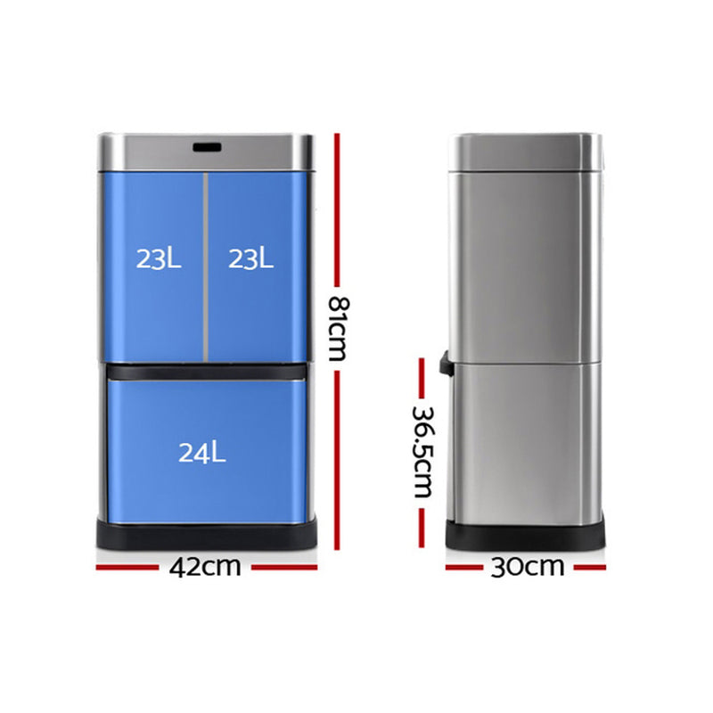 70L Recycle Sensor Bin