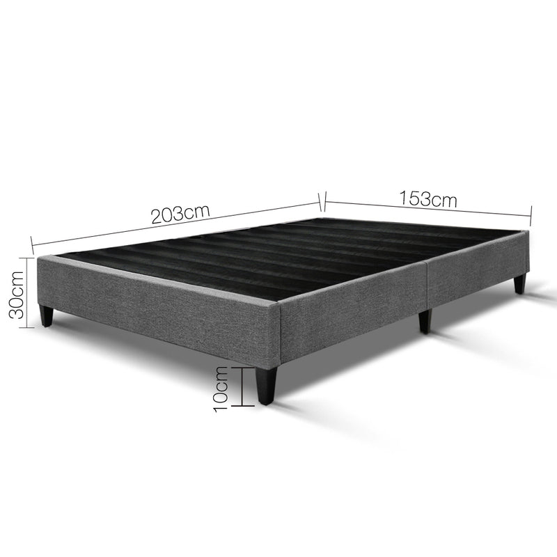 Queen Size Bed Base Frame - Grey