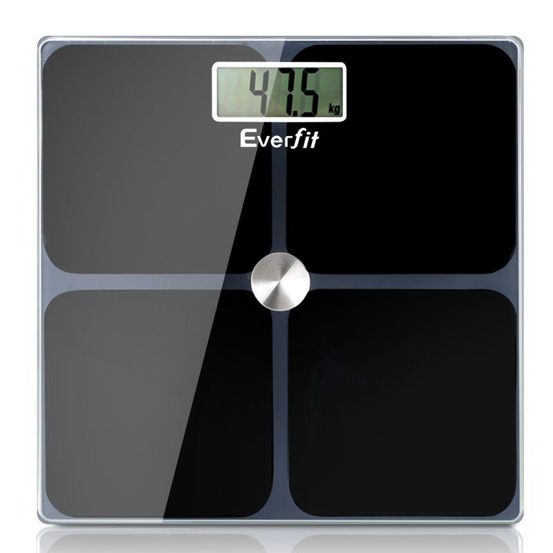 Everfit Electronic Digital Body Weight Scale Bathroom Scale-Black