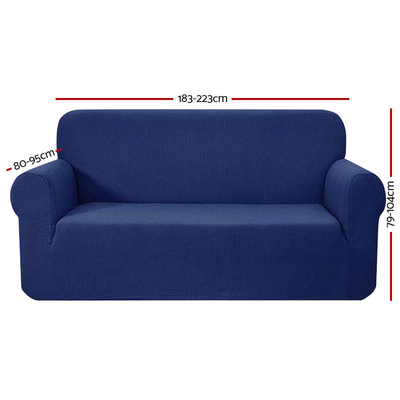 High Stretch Sofa Cover Couch Protector Slipcovers 3 Seater Navy