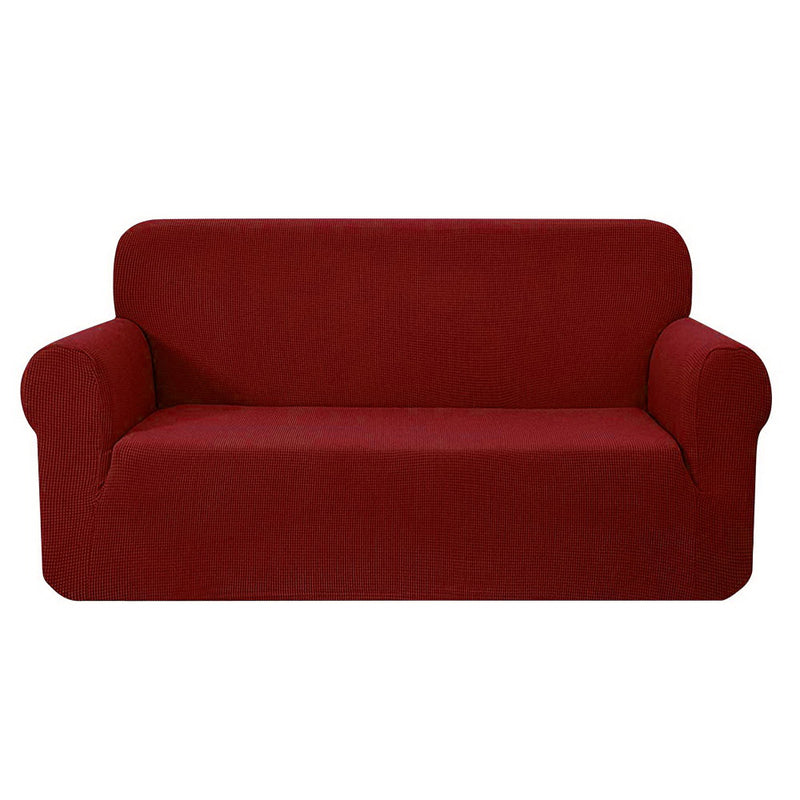 High Stretch Sofa Cover Couch Protector Slipcovers 3 Seater Burgundy