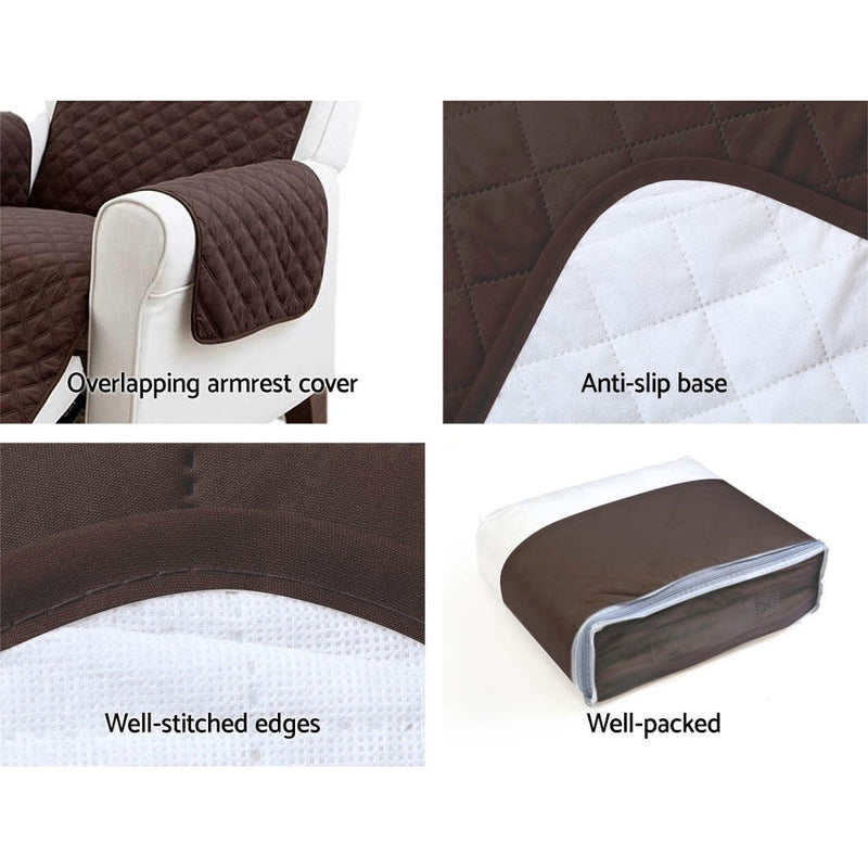 Sofa Cover Quilted Couch Covers Lounge Protector Slipcovers 1 Seater Coffee