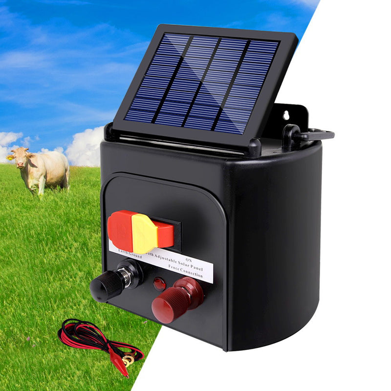 Giantz 5km Solar Electric Fence Charger Energiser