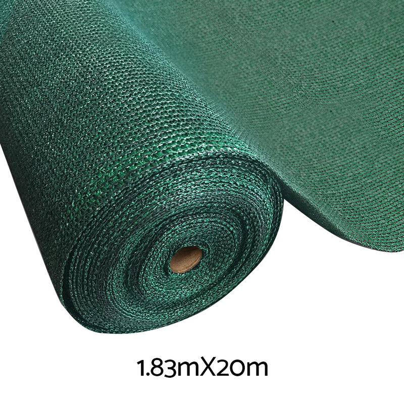 50% Sun Shade Cloth Shadecloth Sail Roll Mesh 1.83x20m 100gsm Green