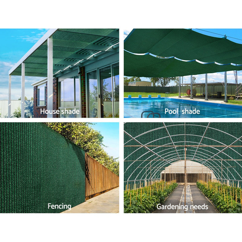 50% Sun Shade Cloth Shadecloth Sail Roll Mesh 1.83x20m 100gsm Green