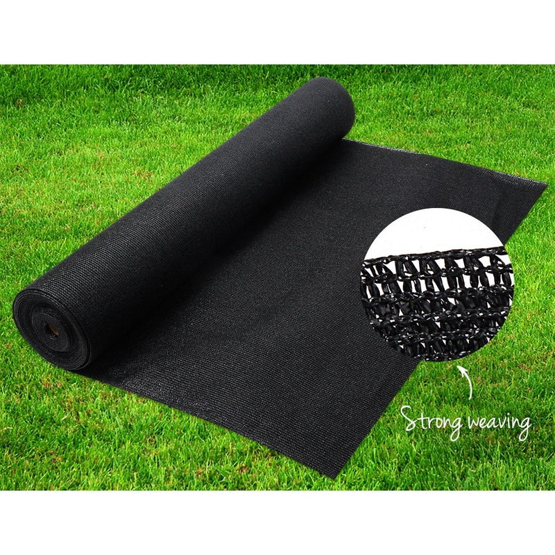 70% UV Sun Shade Cloth Shadecloth Sail Roll Mesh Garden Outdoor 1.83x20m Black