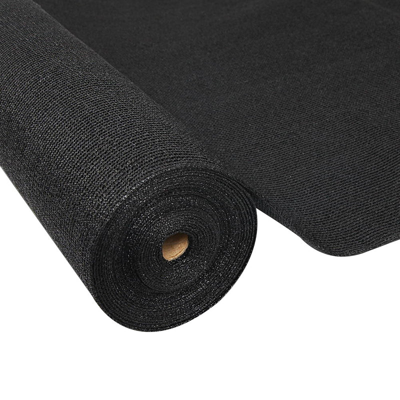 70% UV Sun Shade Cloth Shadecloth Sail Roll Mesh Garden Outdoor 1.83x50m Black