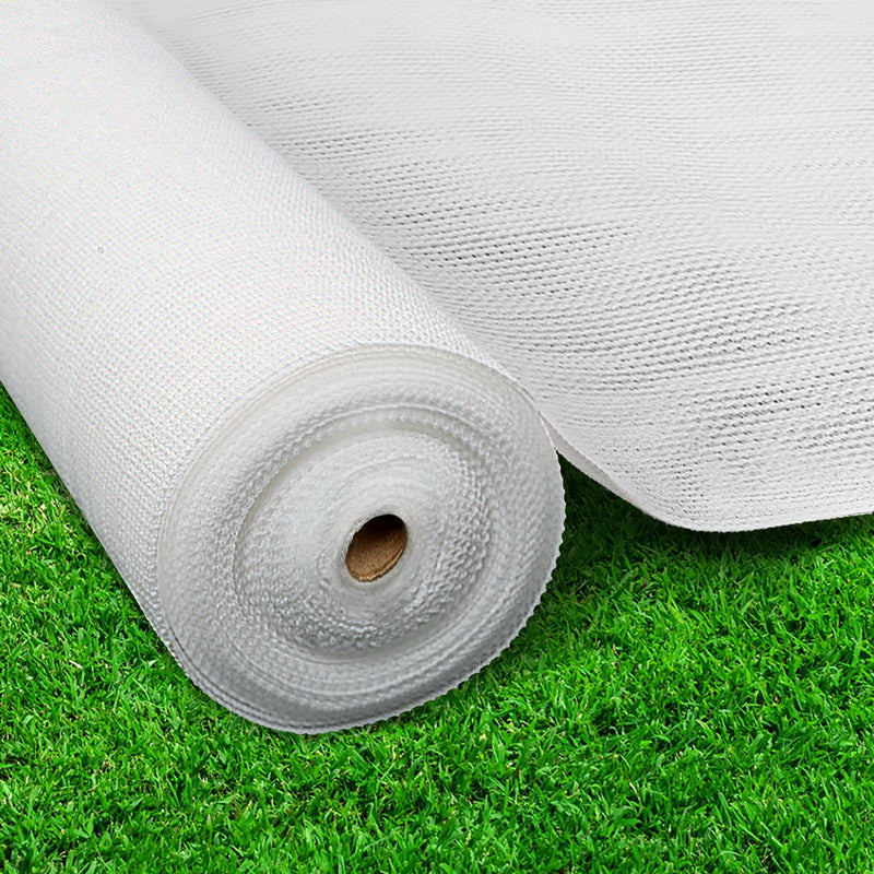 3.66x10m 50% UV Shade Cloth Shadecloth Sail Garden Mesh Roll Outdoor White