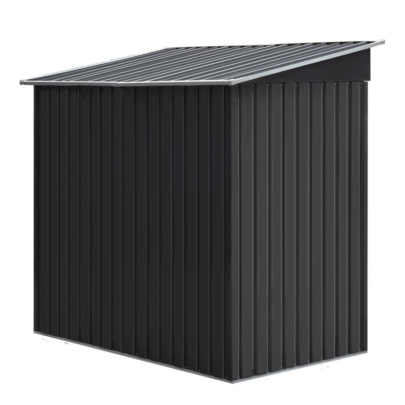 1.94 x 1.21m metal Tool Shed - Grey