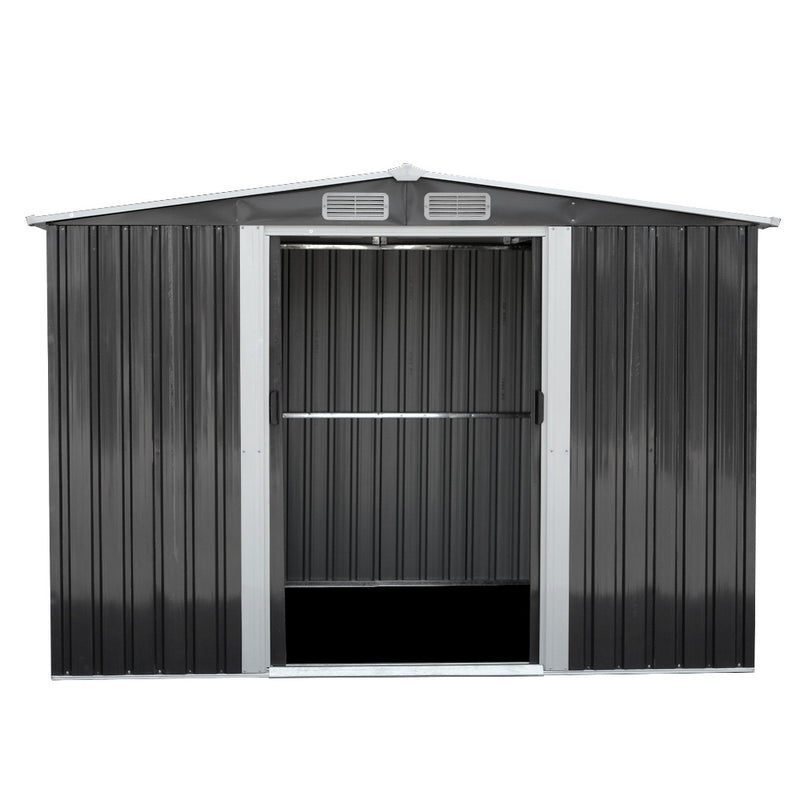 2.57 x 3.12m Garden Shed with Roof - Grey