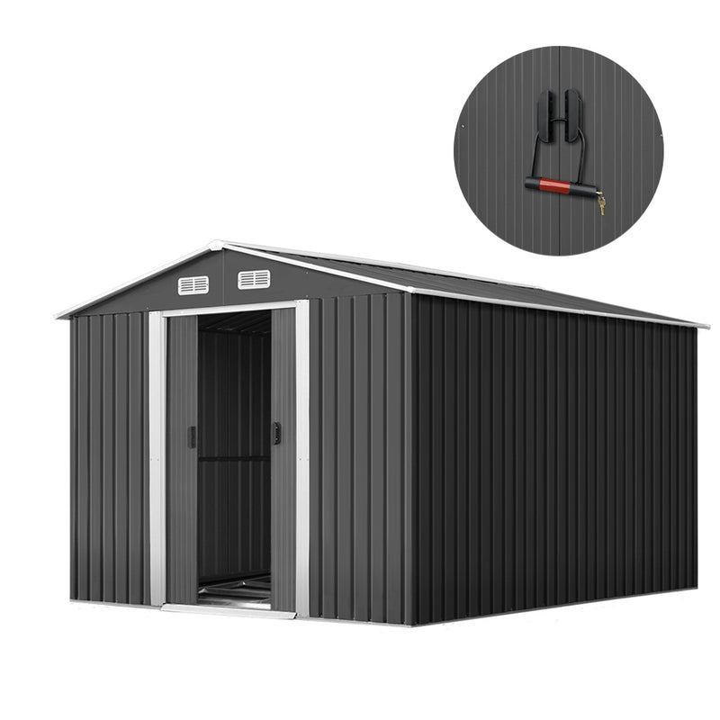 Garden Shed Workshop Shelter Metal Tool 2.6x3.9x2M