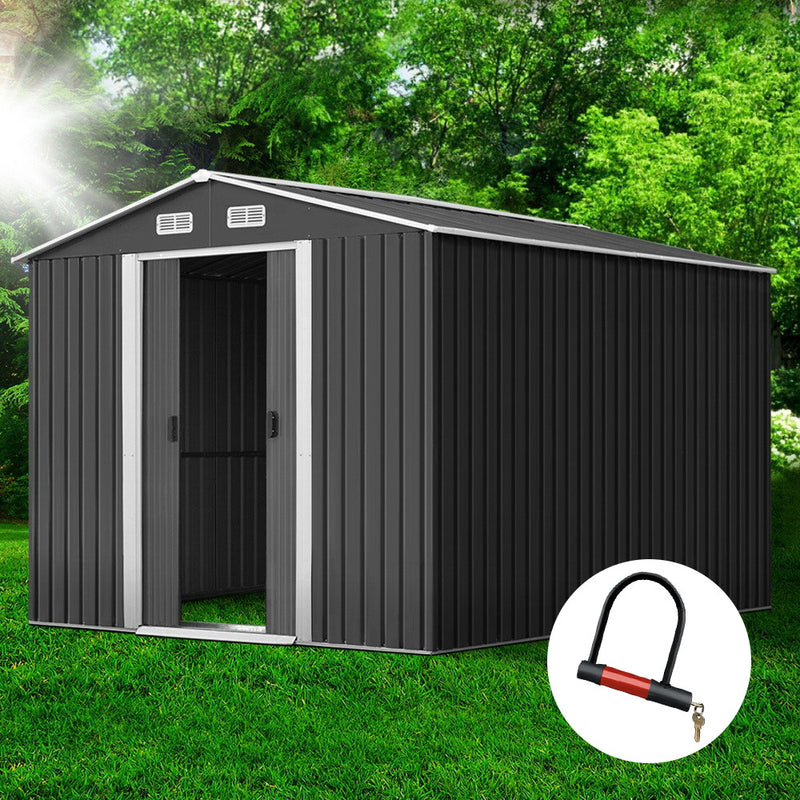 Garden Shed Workshop Shelter Metal Tool 2.6x3.9x2M