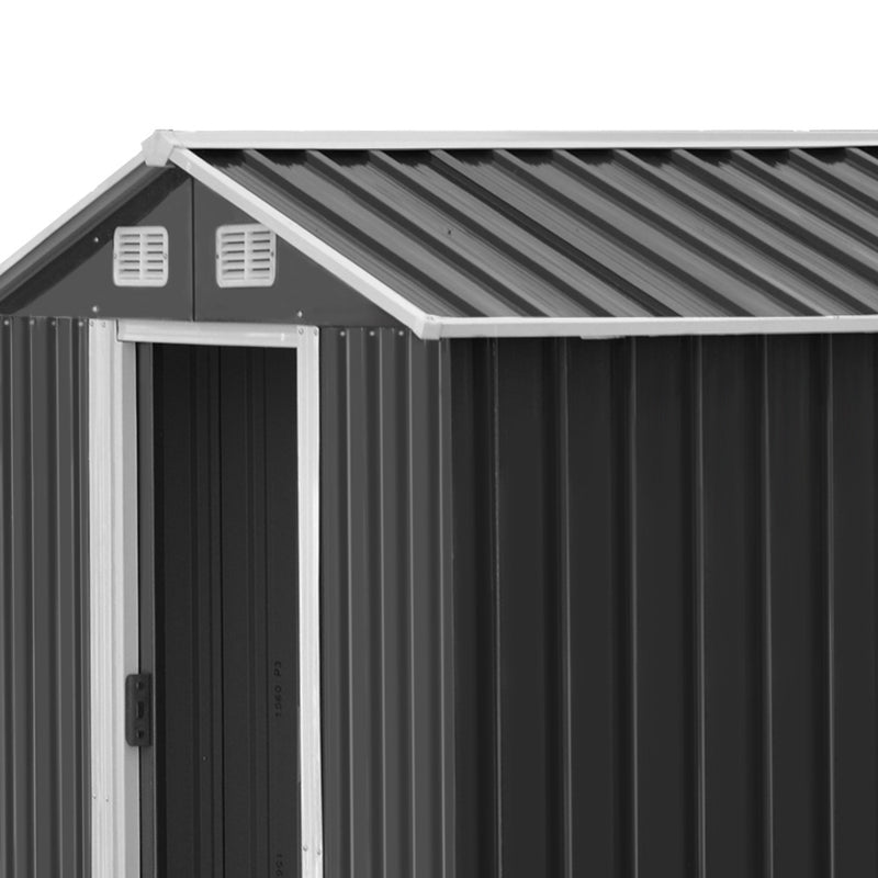 2.02 x 3.89m Metal Shed - Grey