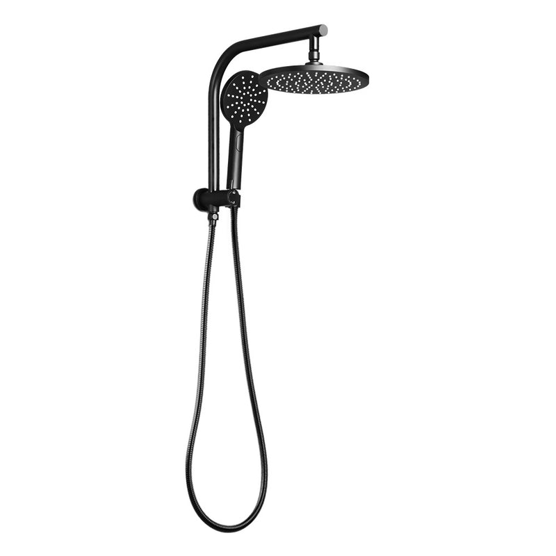 9'' Rain Shower Head Set Round Handheld High Pressure Wall Black