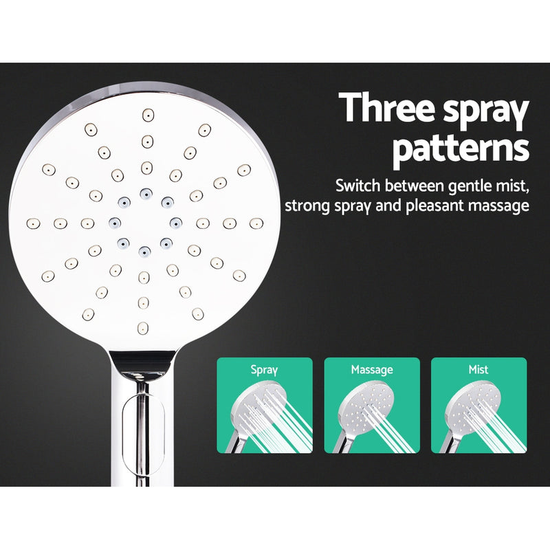 9'' Rain Shower Head Set Round Handheld High Pressure Wall Chrome