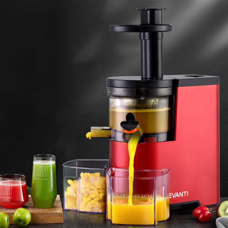 Devanti Cold Press Slow Juicer Red