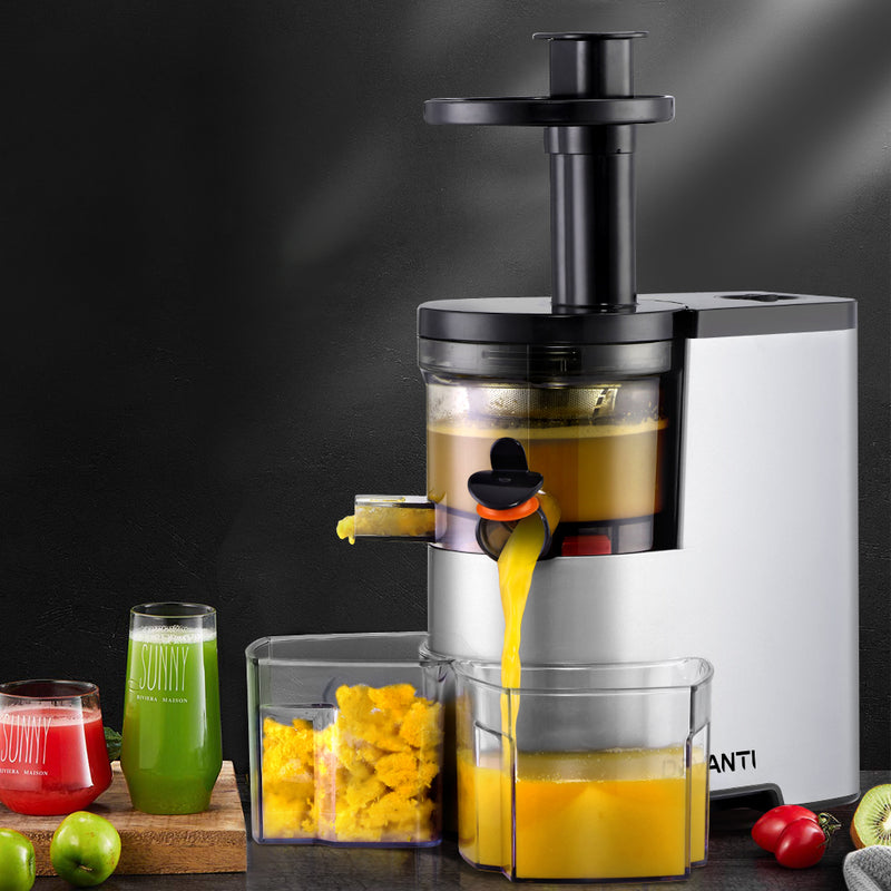 Devanti Cold Press Slow Juicer Silver