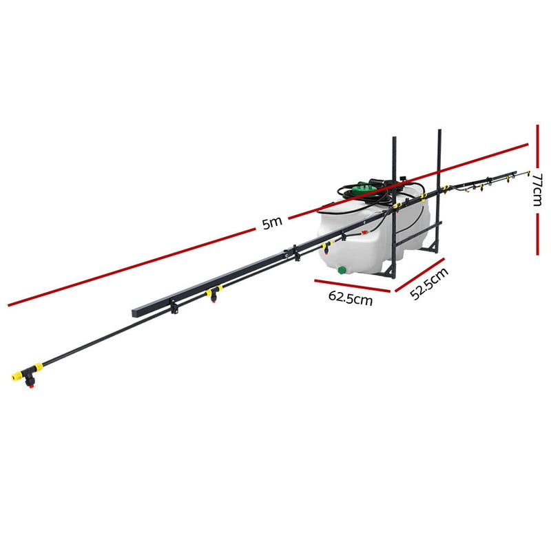 Weed Sprayer 5M Boom Spot Spray Tank ATV Trailer Tractor 100L