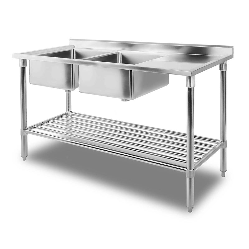 150x60cm Commercial Stainless Steel Sink Kitchen Bench