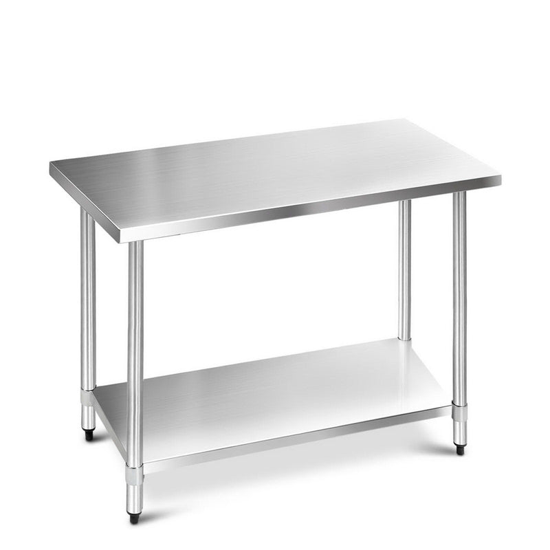 1219 x 610mm Commercial Stainless Steel Kitchen Bench