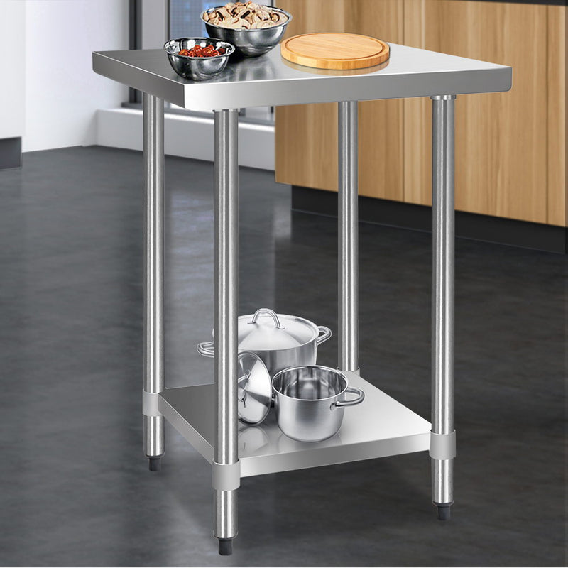 610 x 610m Commercial Stainless Steel Kitchen Bench