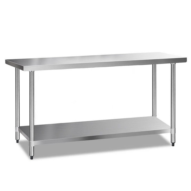 610 x 1829mm Commercial Stainless Steel Kitchen Bench