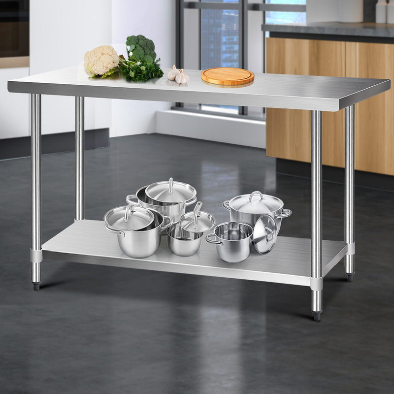 1524 x 762mm Commercial Stainless Steel Kitchen Bench