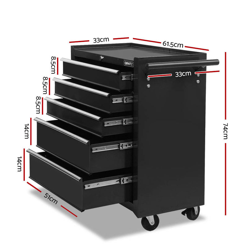 Giantz 14 Drawers Toolbox Chest Cabinet Mechanic Trolley Garage Tool Storage Box