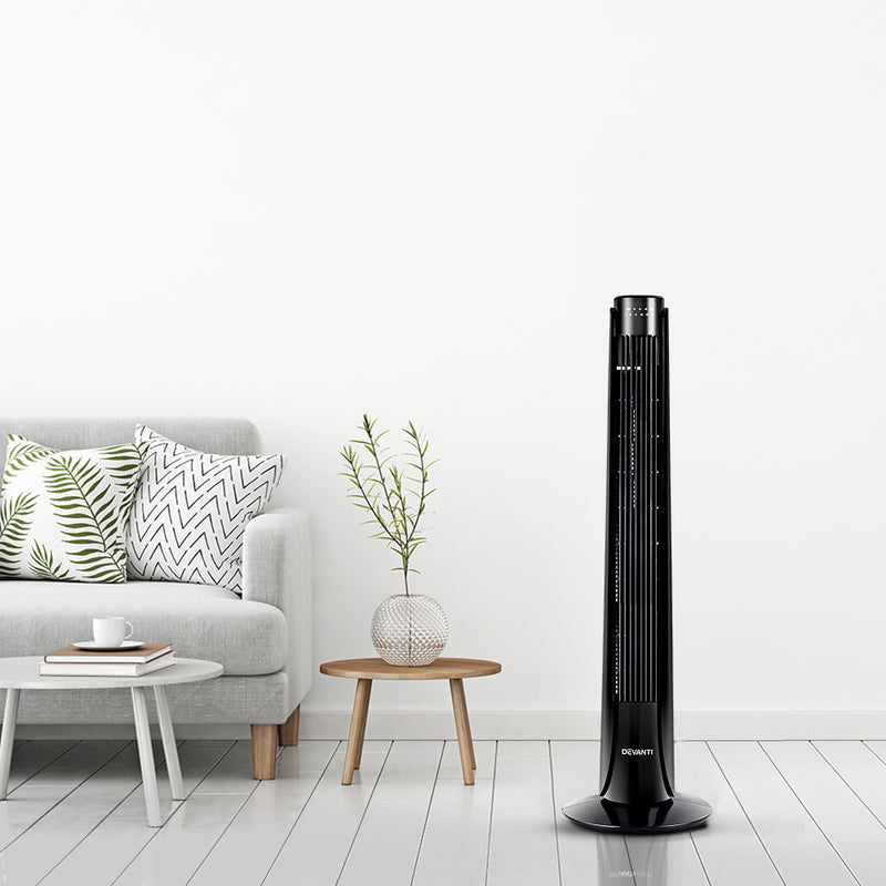 Devanti Portable Tower Fan - Black