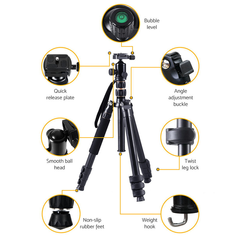 Weifeng Professional Camera Tripod Monopod Stand DSLR Ball Head Mount Flexible