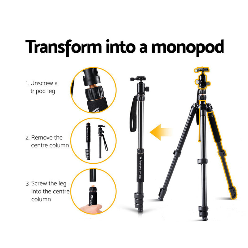 Weifeng Professional Camera Tripod Monopod Stand DSLR Ball Head Mount Flexible