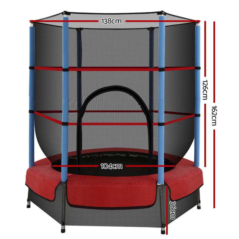 Everfit 4.5FT Trampoline Round Trampolines Kids Enclosure Outdoor Indoor Gift