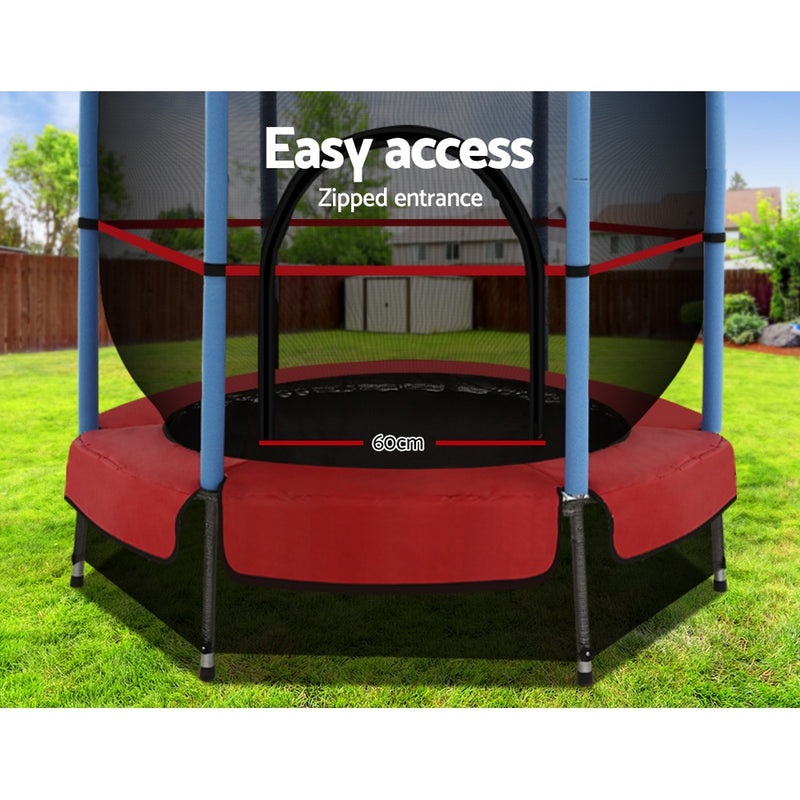 Everfit 4.5FT Trampoline Round Trampolines Kids Enclosure Outdoor Indoor Gift