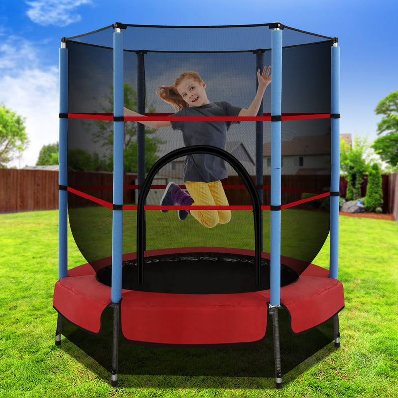 Everfit 4.5FT Trampoline Round Trampolines Kids Enclosure Outdoor Indoor Gift