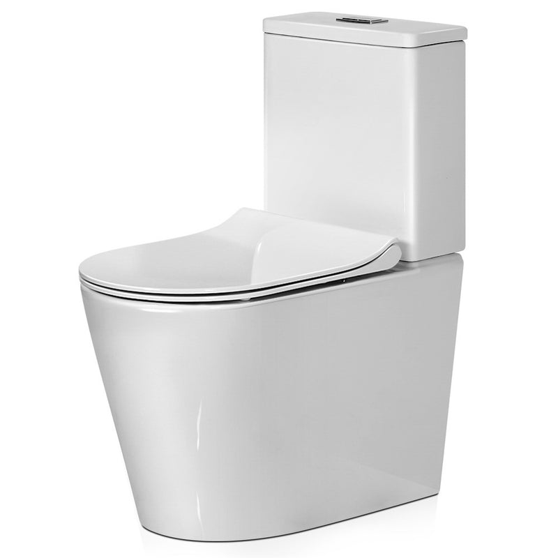 Toilet Suite Rimless Flush Back to Wall Soft Close Seat  Bathroom White