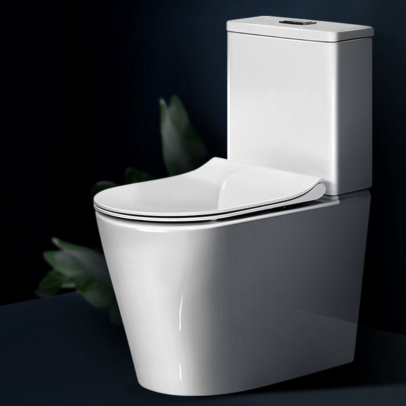 Toilet Suite Rimless Flush Back to Wall Soft Close Seat  Bathroom White