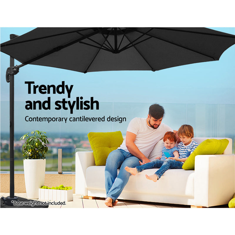 Roma Outdoor Umbrella - Black