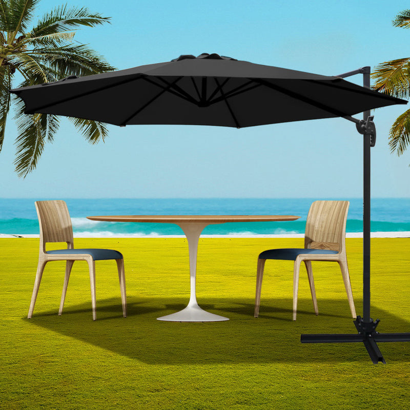 Roma Outdoor Umbrella - Black