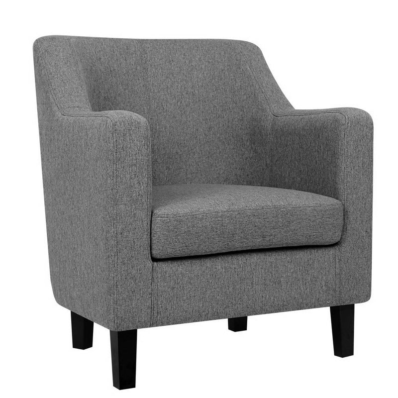 Fabric Dining Armchair - Grey