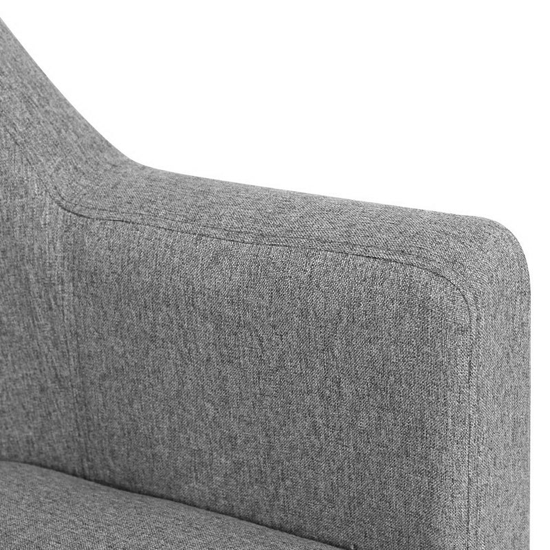 Fabric Dining Armchair - Grey