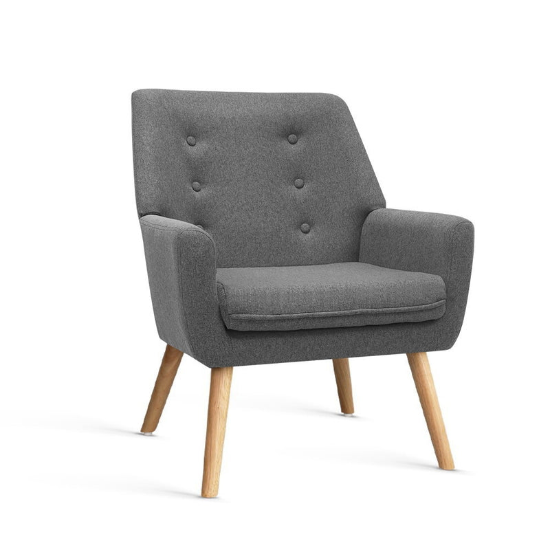 Fabric Dining Armchair - Grey